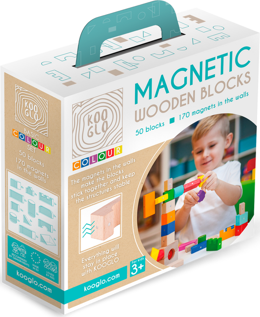 Magnetische Holzklötze KOOGLO BASIC COLOR