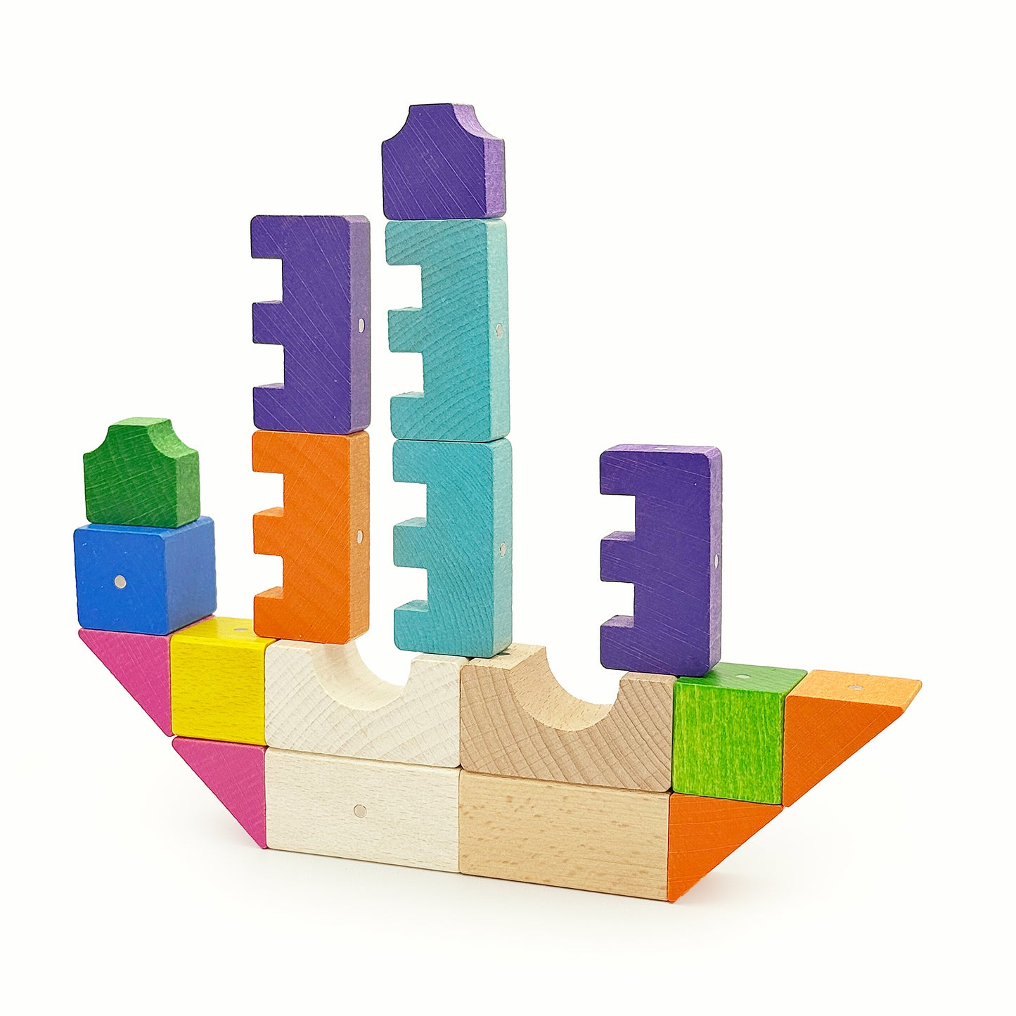 Magnetische Holzklötze KOOGLO GIGA COLOR