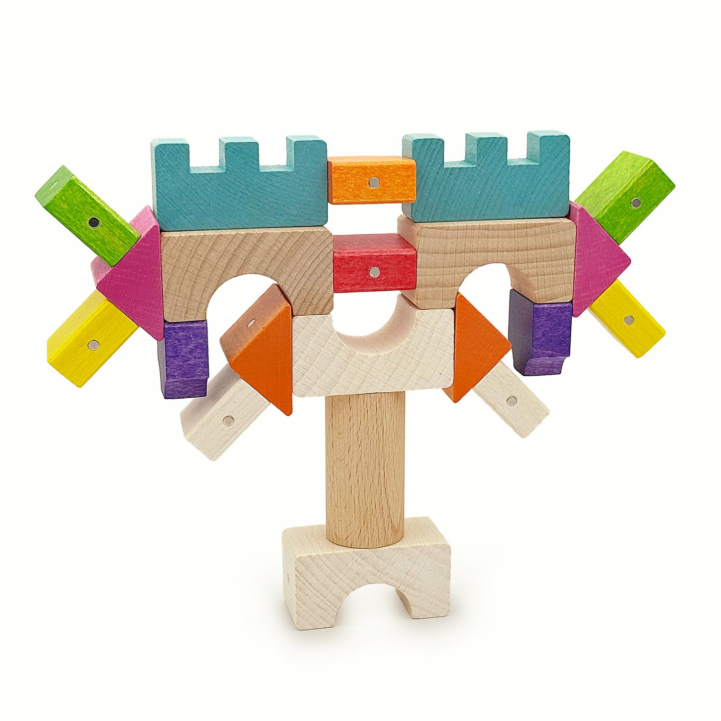 Magnetische Holzklötze KOOGLO GIGA COLOR
